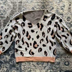 Leopard print sweater